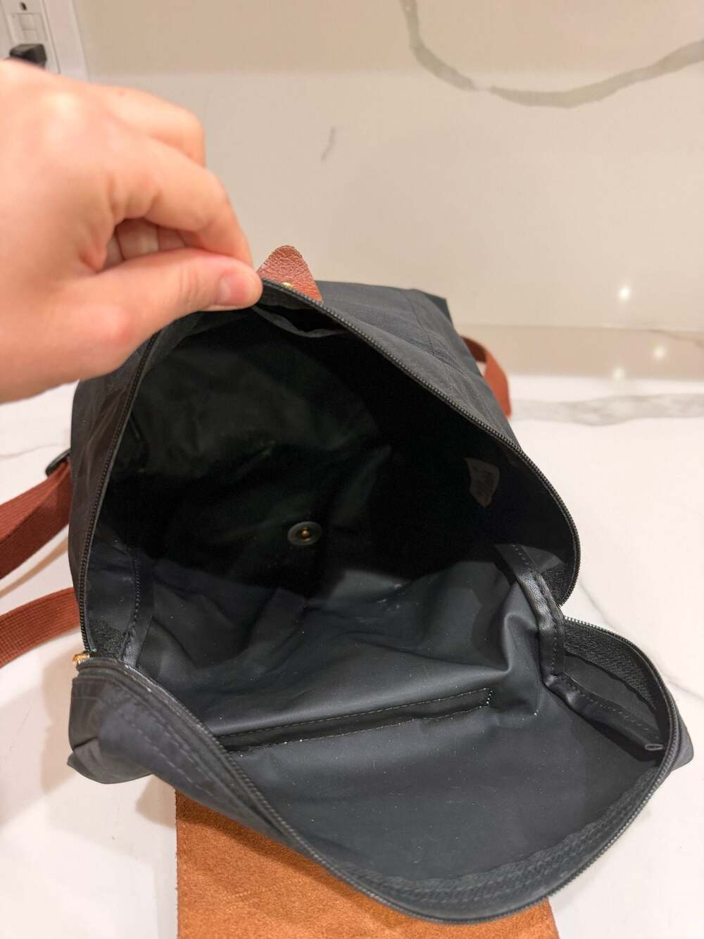 Longchamp Le Pliage Nylon Backpack Black - Picture 8 of 12